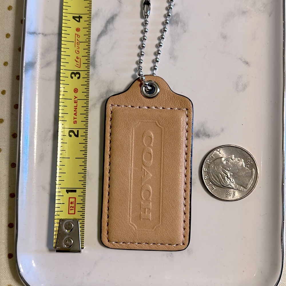 COACH Leather hang tag